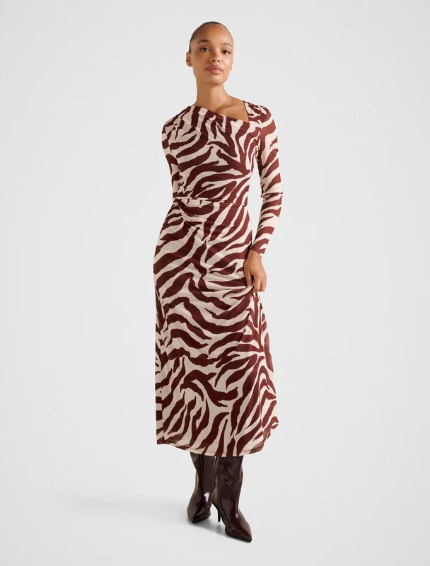 forever new FREYA Ruched Jersey Midi Dress